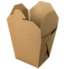 Fold-Pak® Food Pail 16 OZ 3.75X3X3.25 IN Paper Kraft Square Microwave Safe 450/Case