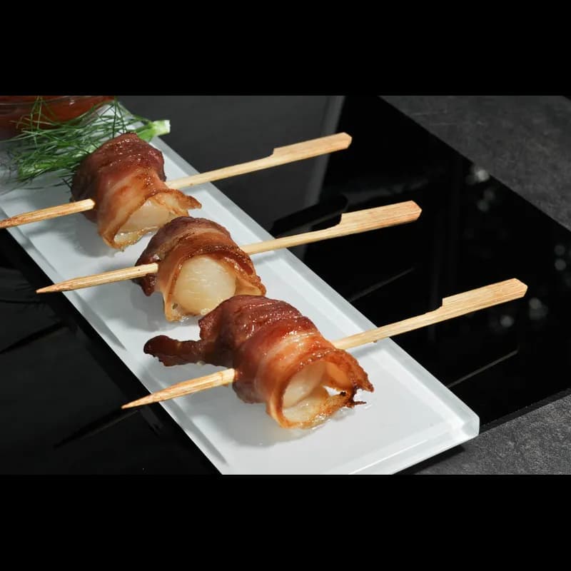 Food Skewer Paddle Pick 6 IN Bamboo Assorted Brown 1000/Case