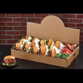 Catering Box Serving Tray 22X13.5X3.5 IN Corrugated Paperboard Kraft Rectangle 35/Case