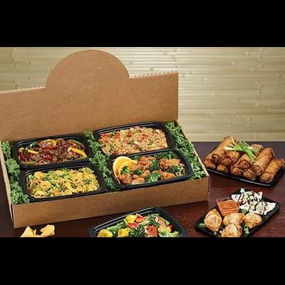 Catering Box Serving Tray 22X13.5X3.5 IN Corrugated Paperboard Kraft Rectangle 35/Case