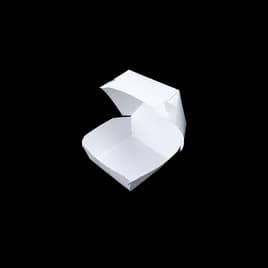 Take-Out Box Hinged 4.375X4.375X3.375 IN Paperboard White 500/Case