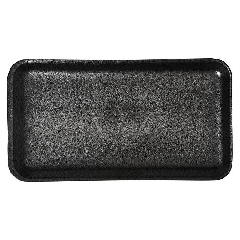 10S Meat Tray 5.88X10.75X0.63 IN Polystyrene Foam Black Rectangle 500/Case