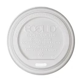 World Art Lid Flat PLA White For 8 OZ Hot Cup Sip Through 800/Case