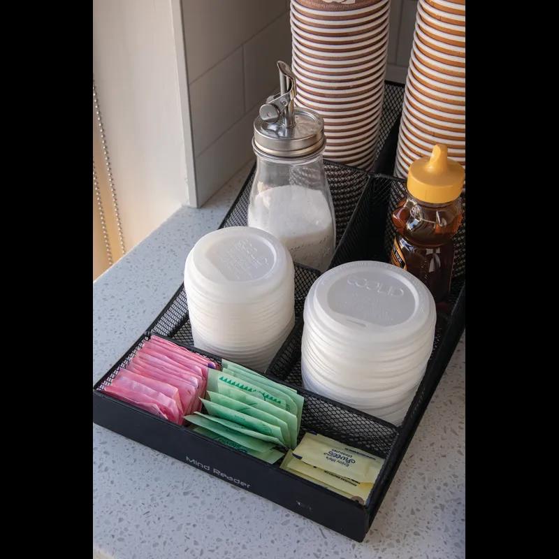 World Art Lid Flat PLA White For 8 OZ Hot Cup Sip Through 800/Case