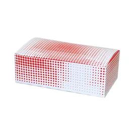 Take-Out Box Tuck-Top 9X5X3 IN Paper White Red Rectangle 250/Case