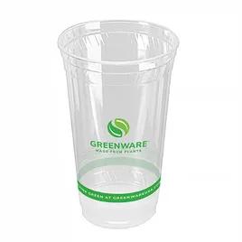Greenware® Cup 32 OZ PLA Clear Stock Print 300/Case