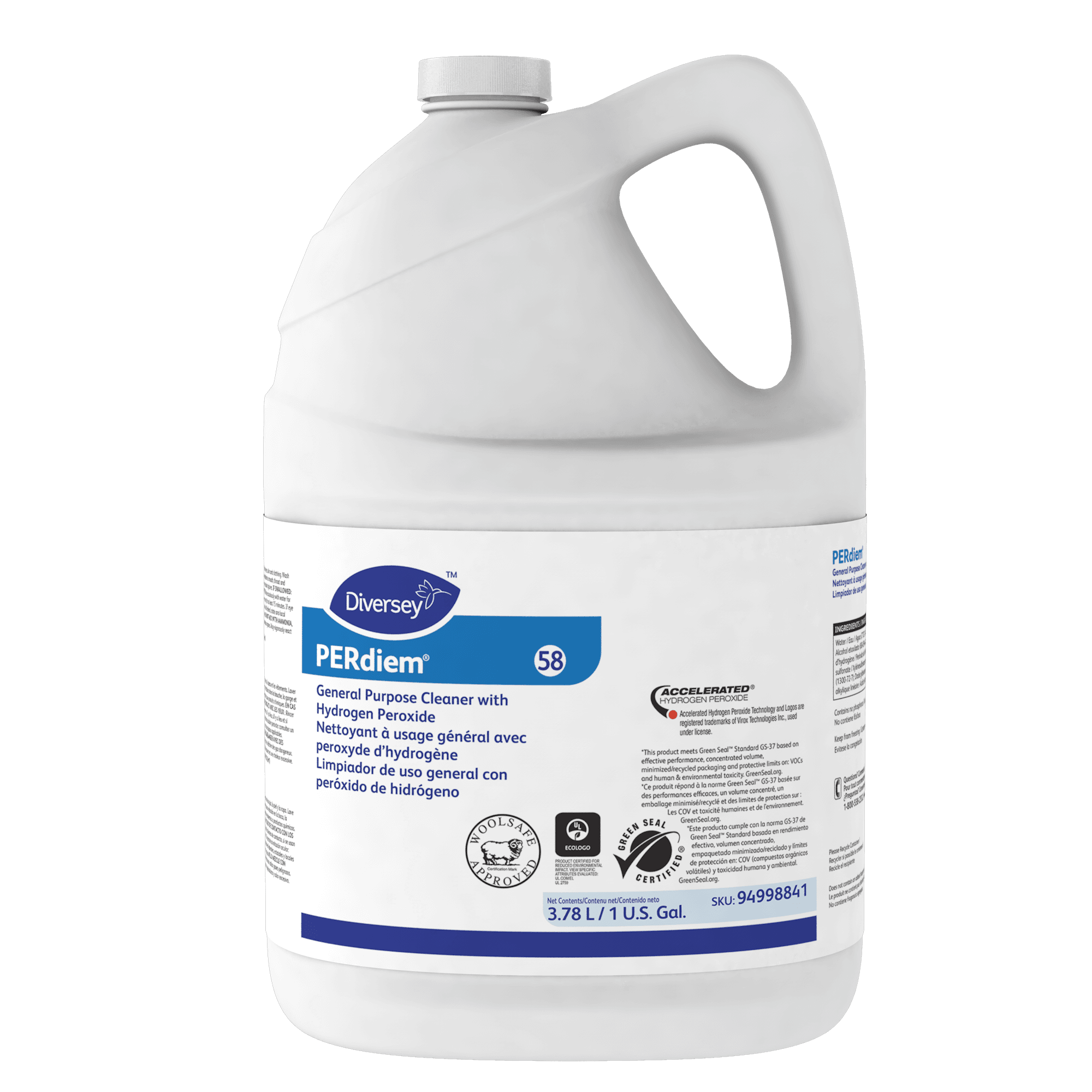 PERdiem® Odorless All Purpose Cleaner 1 GAL Liquid Hydrogen Peroxide Kosher 4/Case