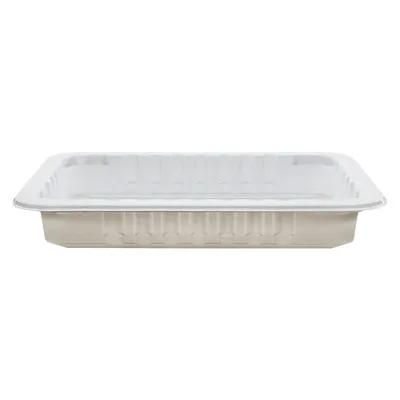 Meat Tray 8.75X6.72X1.2 IN 1 Compartment PP White Rectangle High Barrier 4200/Skid