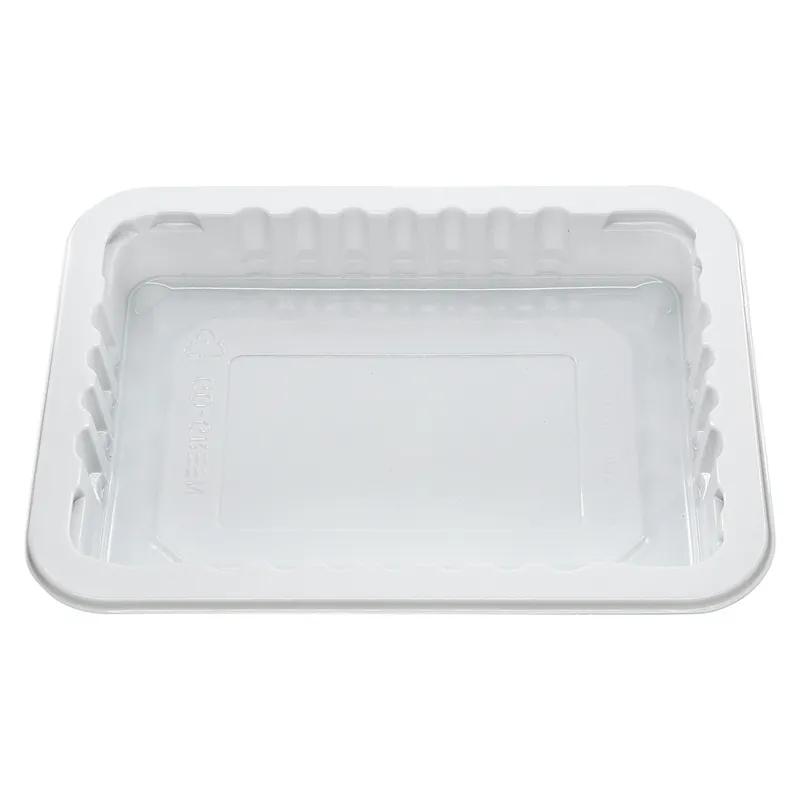 Meat Tray 8.75X6.72X1.2 IN 1 Compartment PP White Rectangle High Barrier 4200/Skid