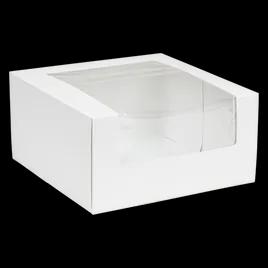 Cake Box 10X10X5 IN SBS Paperboard White With Window 100/Case