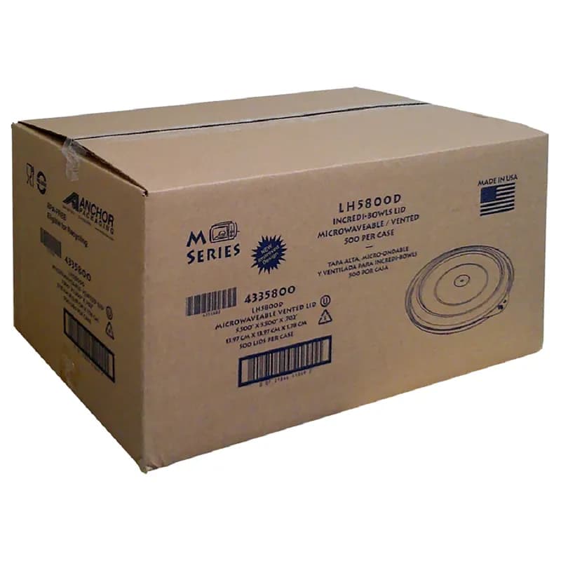 Incredi-Bowls Lid Flat 5.5X0.6 IN PP Clear Round For Bowl Anti-Fog 504/Case