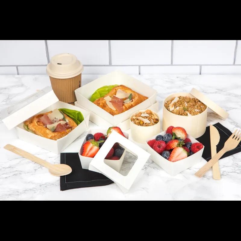 Soup Food Container Base & Lid Combo 16 OZ Paper Kraft Vented 25 Count/Pack 10 Packs/Case 250 Count/Case