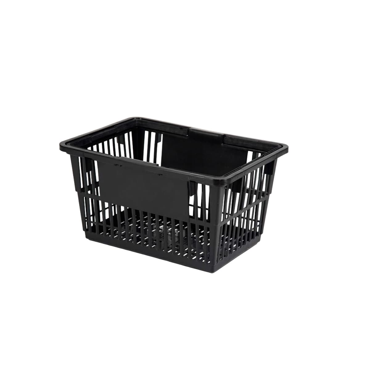 Basket Plastic Black Standard With 1 Rack & 1 Sign 7/Case