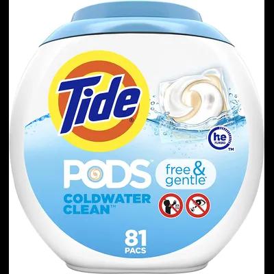 Tide® Unscented Laundry Detergent Pod 81 Count/Pack 4 Packs/Case