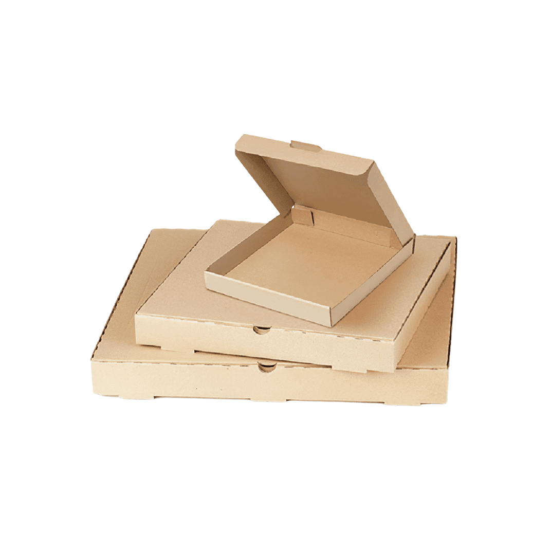 Pizza Box 10X10 IN Cardboard Kraft Plain 50/Bundle