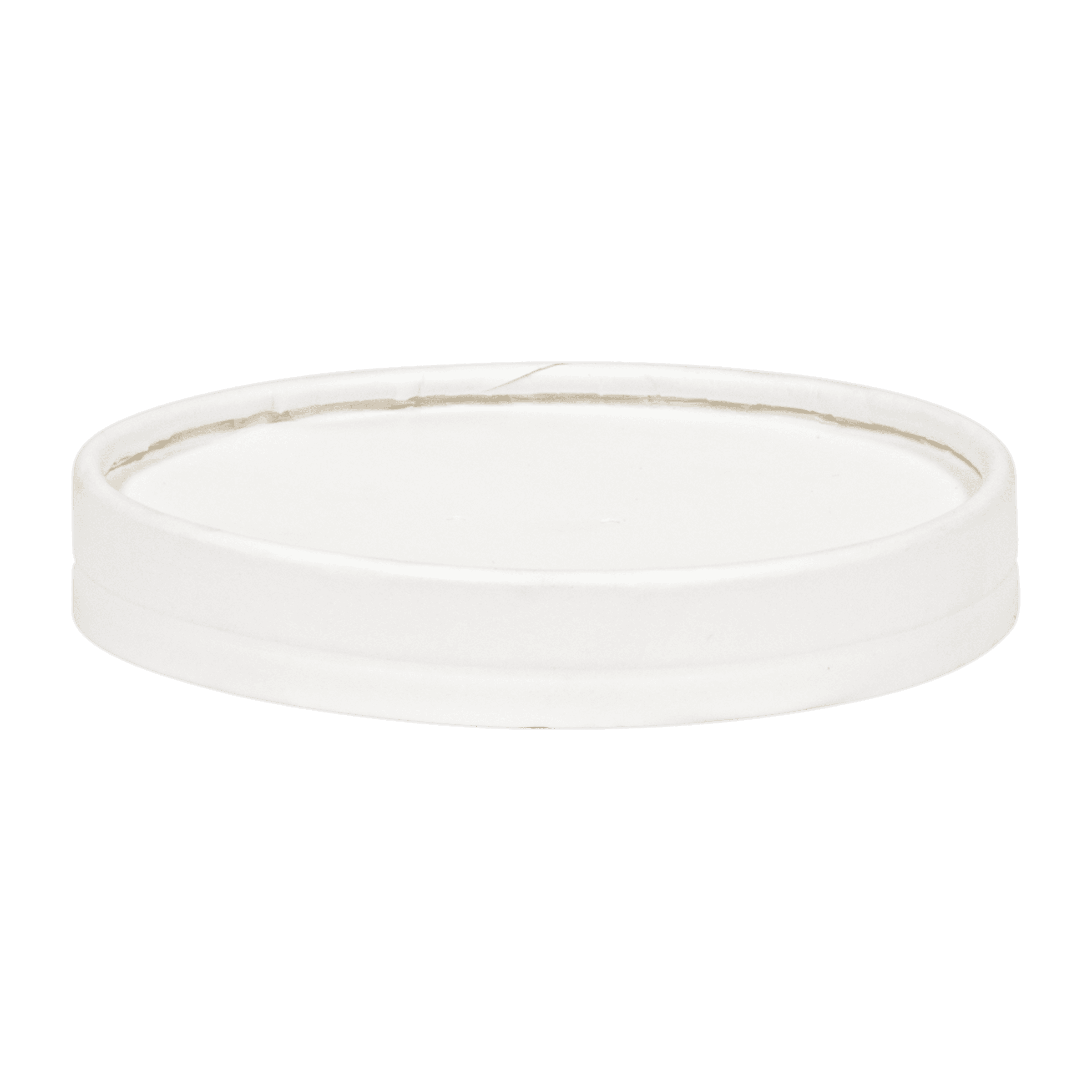 Lid Large (LG) Paper White For 16-24-32 OZ Squat Container 500/Case