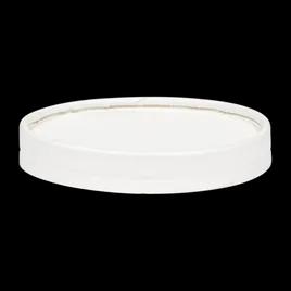 Lid Flat Large (LG) SBS Paperboard White Round For 16-24-32 OZ Squat Soup Cup 500/Case