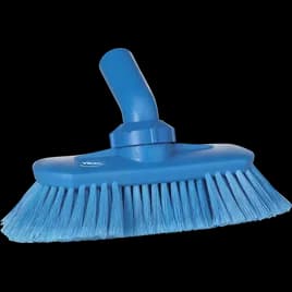 Vikan® General Purpose Washing Brush 9.4X5.1X5.7 IN PP Polyester Stainless Steel Blue Angle Adjustment Waterfed 1/Each