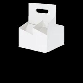 Cup Carrier & Tray 9X9X8.5 IN 4 Compartment Cardboard White 200/Case