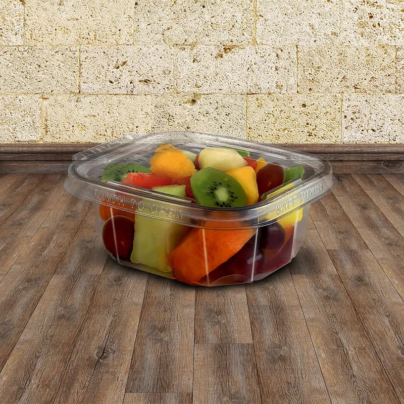 Take-Out Container Hinged 8 OZ Clear Tamper-Evident 200/Case