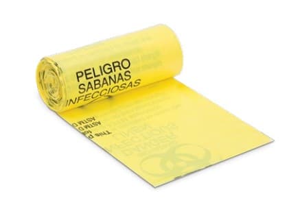 Hospi-Tuff® Soiled Linen Bag 30X43 IN 23 GAL Yellow HMW-HDPE 14MIC Coreless 25 Count/Pack 10 Packs/Case 250 Count/Case