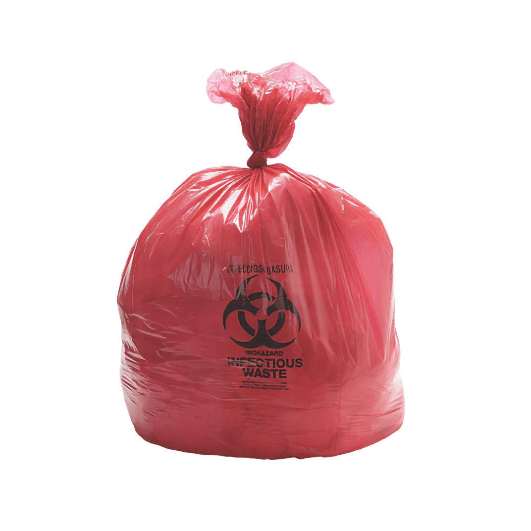 Biohazard Bag 45X49 IN Red Plastic 1.3MIL 150/Case