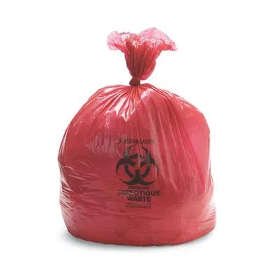 Biohazard Bag 45X49 IN Red Plastic 1.3MIL 150/Case