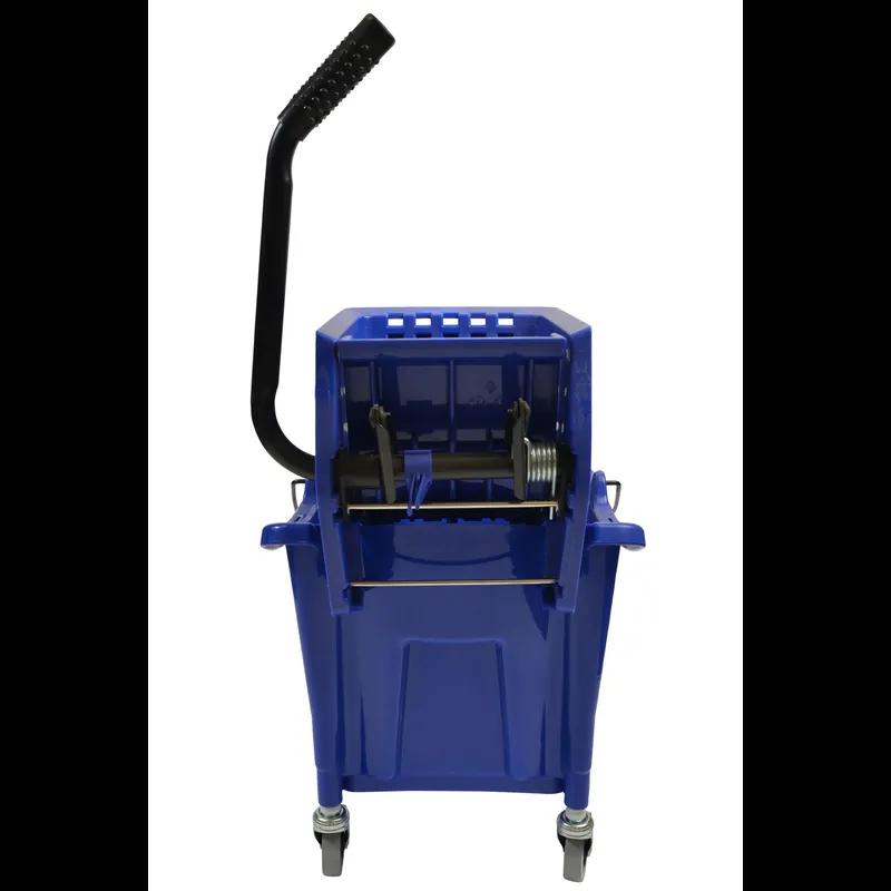 Mop Bucket & Wringer 35 QT Plastic Blue Side Press 1/Each