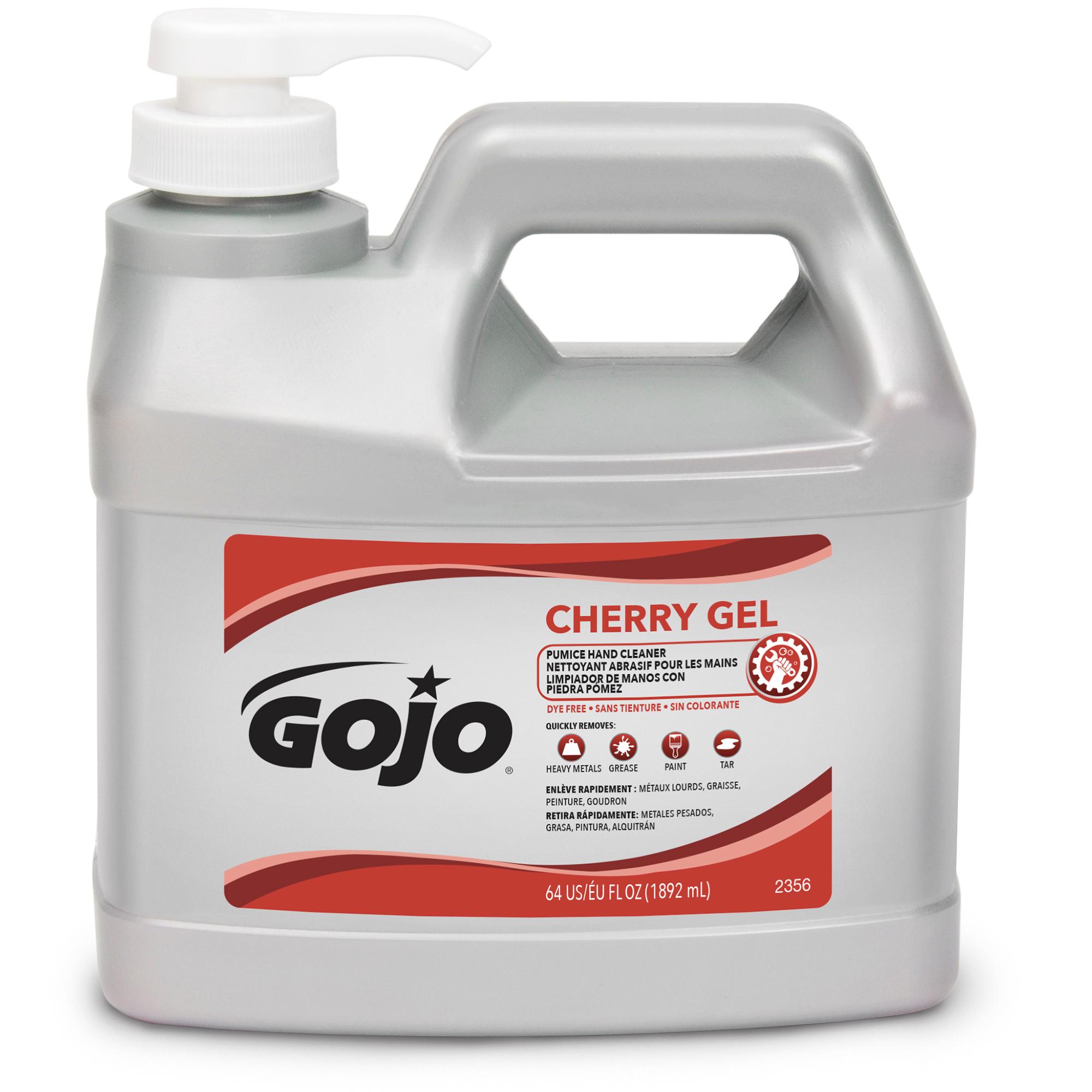 GOJO® Hand Cleaner Gel 0.5 GAL 7X4.25X7 IN Cherry Red Pumice With Pump 4/Case