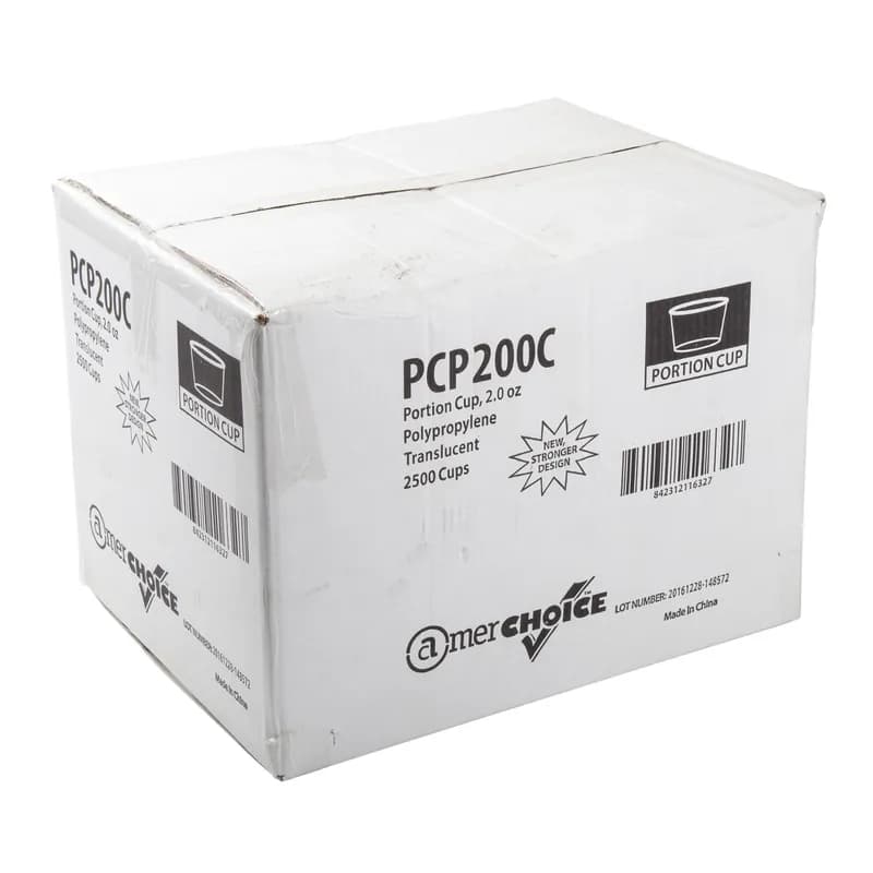 Souffle & Portion Cup 2 OZ PP Clear 2500 Count/Pack 1 Packs/Case 2500 Count/Case