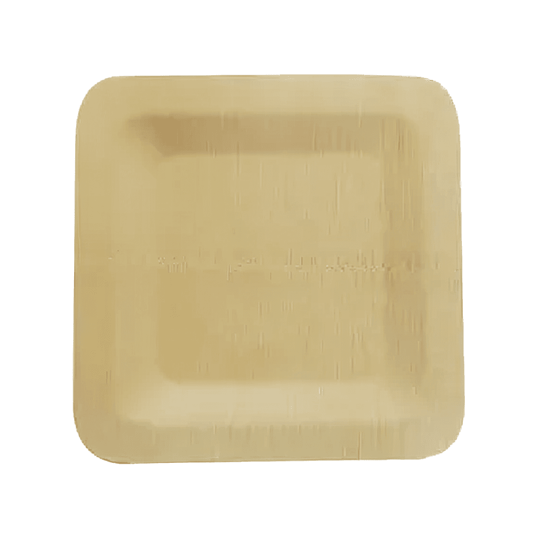 Plate 7 IN Bamboo Bamboo Square 100/Box