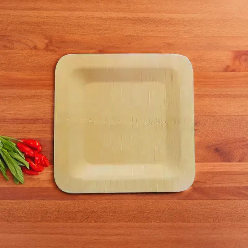 Plate 7 IN Bamboo Bamboo Square 100/Box