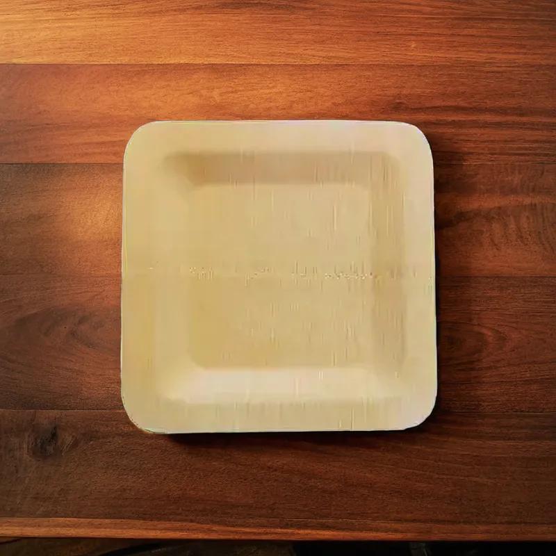 Plate 7 IN Bamboo Bamboo Square 100/Box