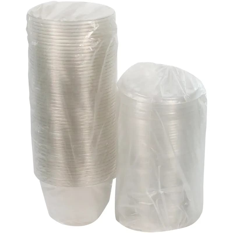 EarthChoice® Bowl & Lid Combo 48.0 OZ RPET Clear Swirl 150/Case