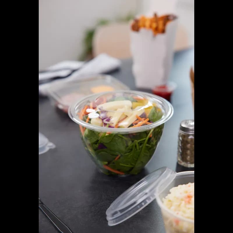 EarthChoice® Bowl & Lid Combo 48.0 OZ RPET Clear Swirl 150/Case