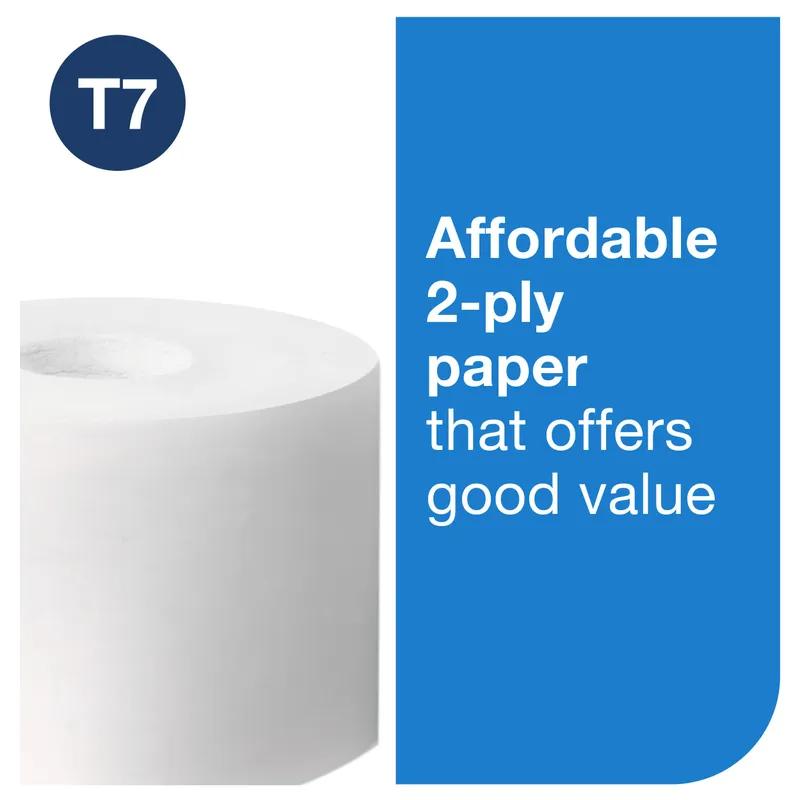 Tork Toilet Paper & Tissue Roll T7 4X3.66 IN 366.667 FT 2PLY White Coreless Universal 1100 Sheets/Roll 36 Rolls/Case