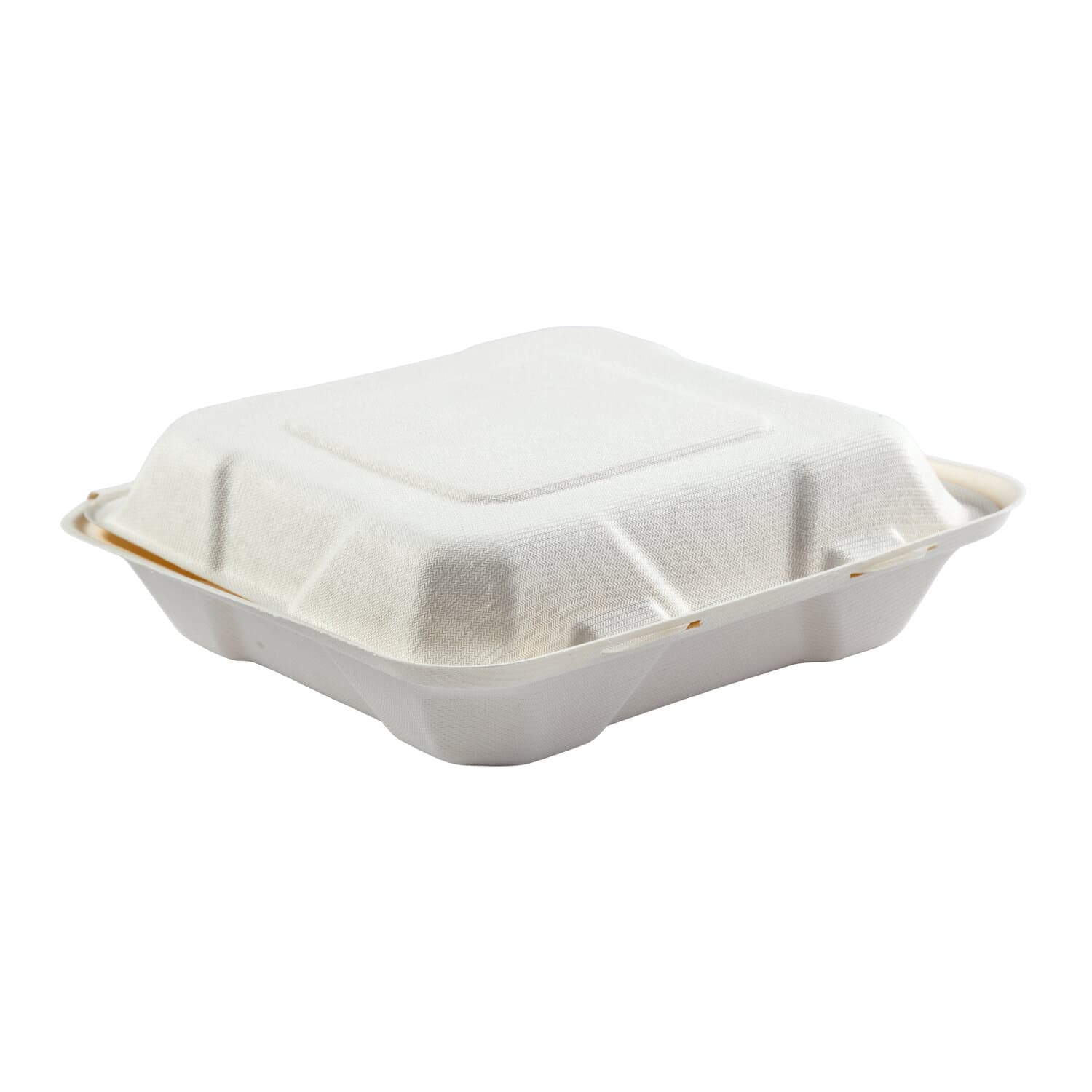 PrimeWare® Take-Out Container Hinged 7.875X8X2.5 IN Molded Fiber White 100 Count/Pack 2 Packs/Case 200 Count/Case