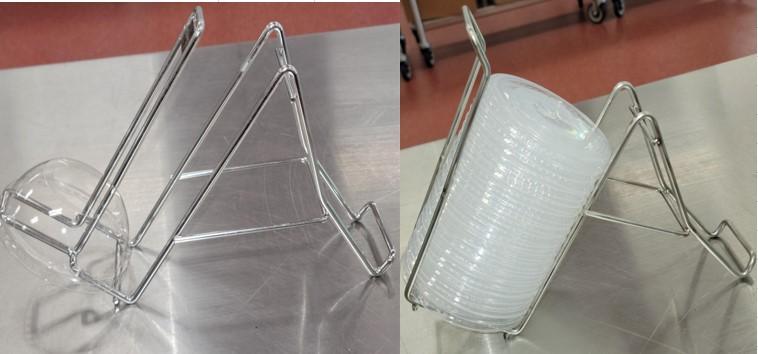 Foodservice Beverage Rack Lid Holder 16-24-32 OZ 2 Regular / 1 Dome 3/Case