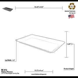 Platter Pleasers Serving Tray 14X10 IN PS White Rectangle 25/Case