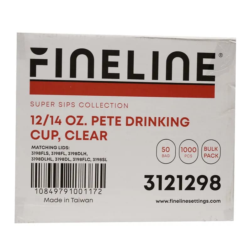 Super Sips Cup 12-14 OZ PET 1000/Case
