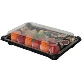 Sushi Take-Out Tray Base Large (LG) 6X9 IN PLA Black Clear Rectangle 600/Case
