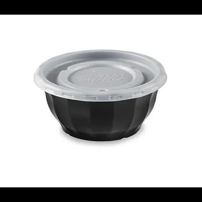 Lid Flat 1 Compartment Plastic Clear Round For 8-10-12 OZ Bowl 1000/Case