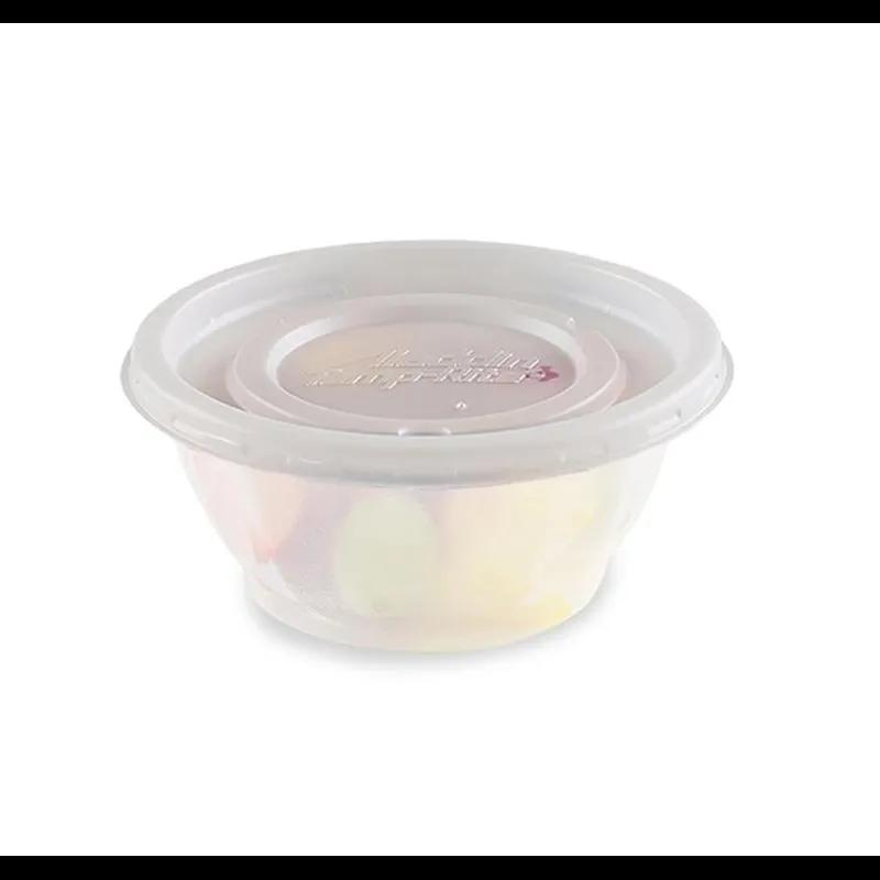 Lid Flat 1 Compartment Plastic Clear Round For 8-10-12 OZ Bowl 1000/Case