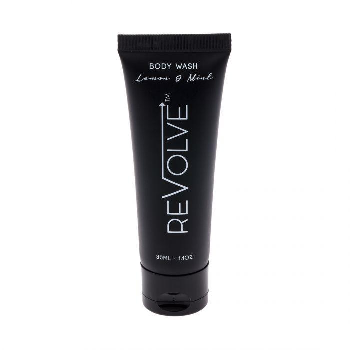 Revolve Body Wash Liquid 1 FLOZ Lemon Mint Black 300/Case