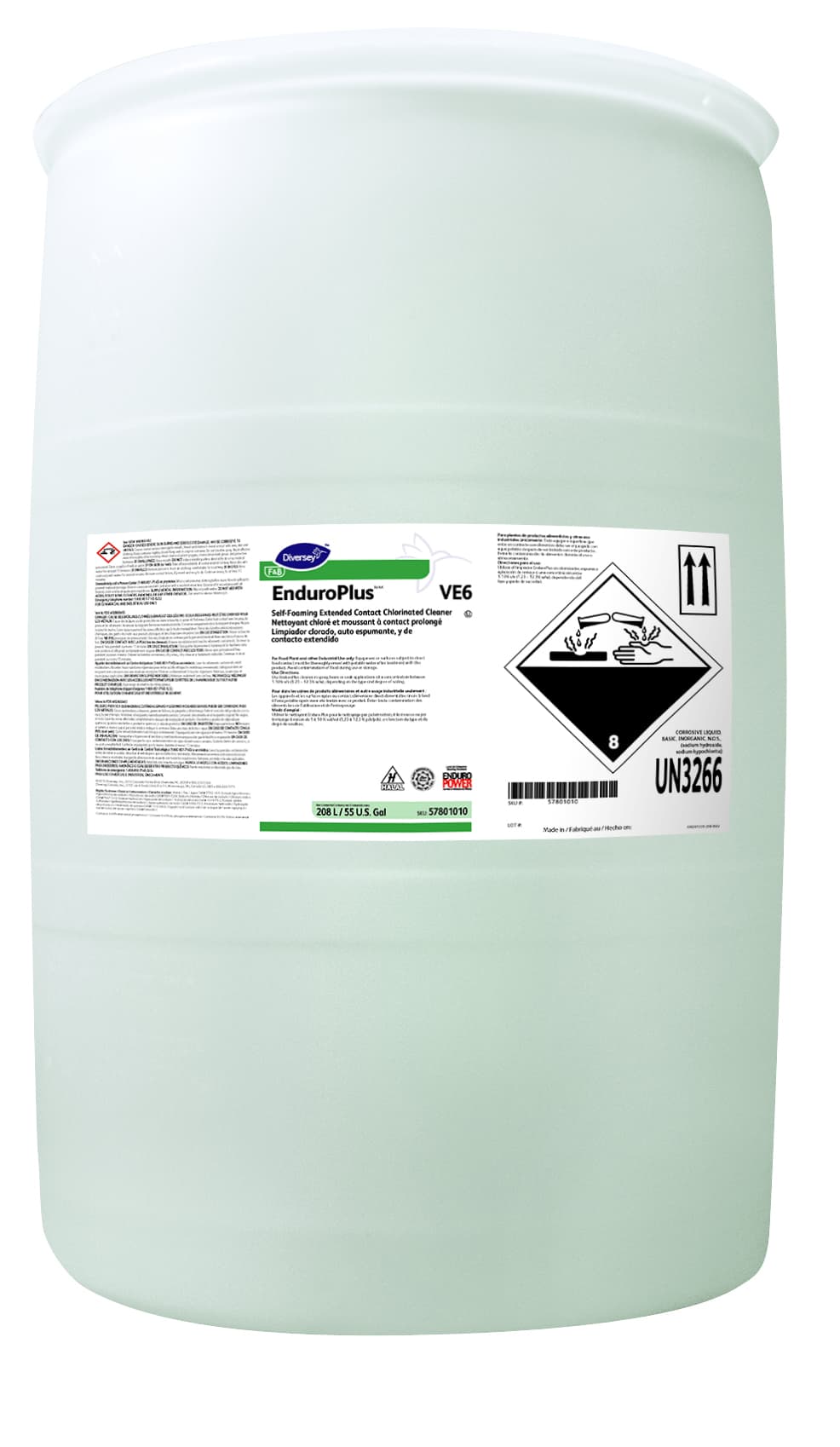 EnduroPlus Cleaner 55 GAL Liquid Chlorinated Alkaline Kosher 1/Drum