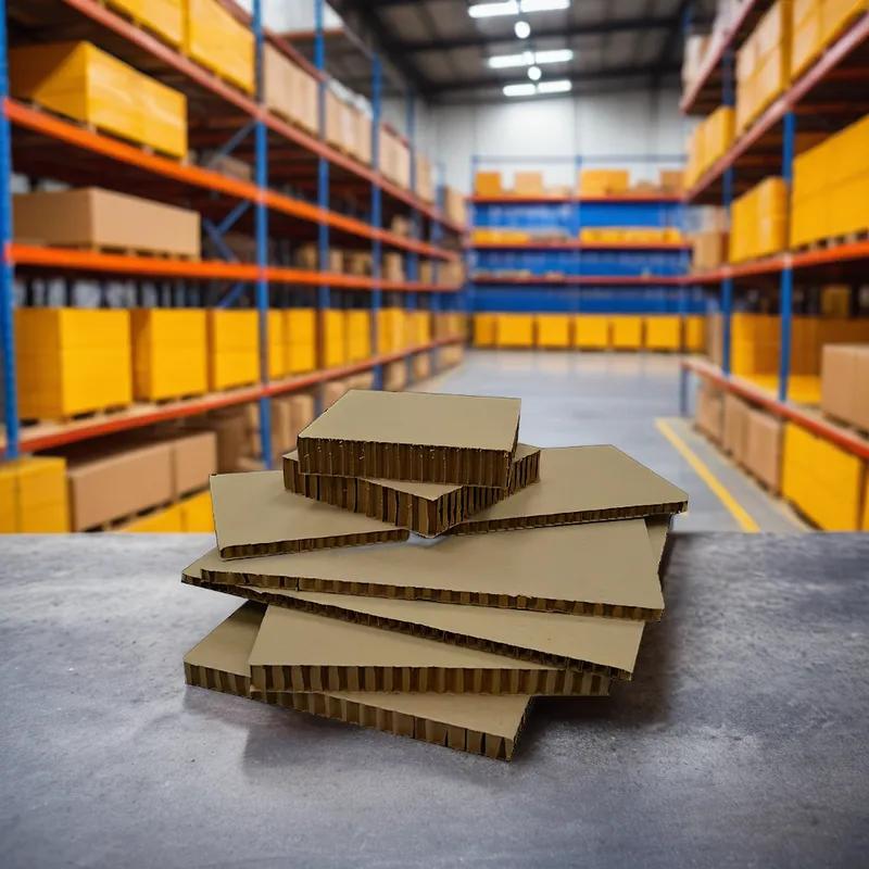 Honeycomb Panel 0.75X18.5X15.5 IN Kraft Corrugated Cardboard 1/Each