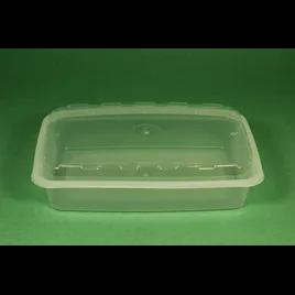 Take-Out Container Base & Lid Combo 28 OZ Plastic Clear Oblong 150/Case