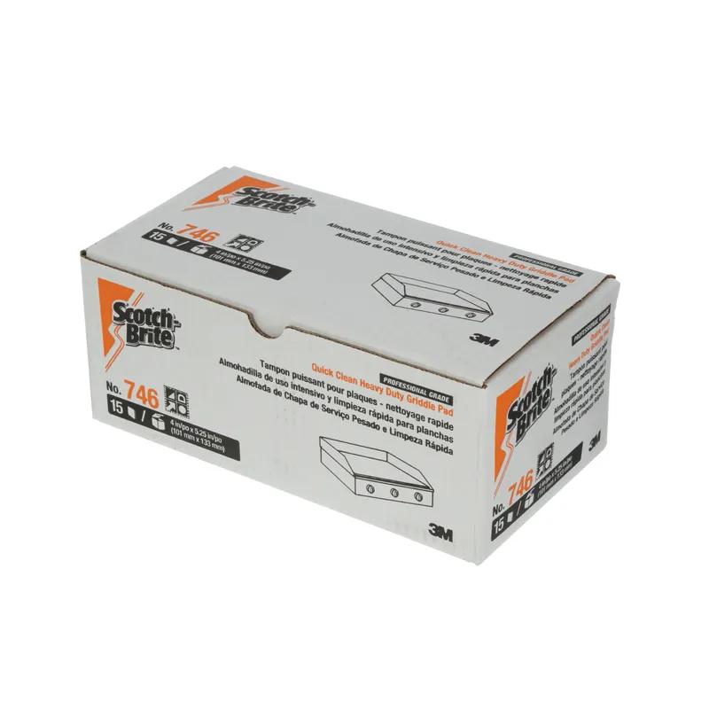 Scotch-Brite™ 746 Griddle Pad 4X4 IN Heavy Duty Fiber Orange Rectangle Reusable Quick Clean Dishwasher Safe 15/Case