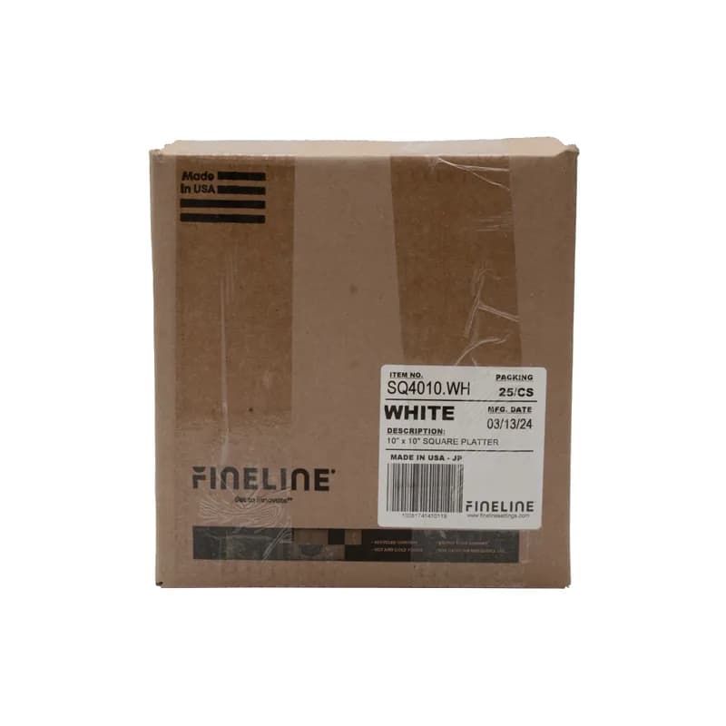 Platter Pleasers Serving Tray Base 10X10 IN PS White Square 25/Case