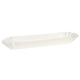 Hot Dog Food Tray Base 10X1.63X1.25 IN Paper White Fluted 3000/Case